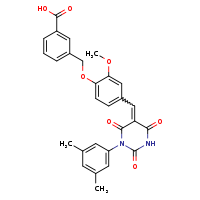 3-(4-{[(5E)-1-(3,5-dimethylphenyl)-2,4,6-trioxo-1,3-diazinan-5-ylidene]methyl}-2-methoxyphenoxymethyl)benzoic acid