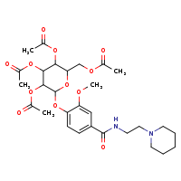 [3,4,5-tris(acetyloxy)-6-(2-methoxy-4-{[2-(piperidin-1-yl)ethyl]carbamoyl}phenoxy)oxan-2-yl]methyl acetate