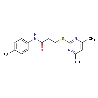 3-[(4,6-dimethylpyrimidin-2-yl)sulfanyl]-N-(4-methylphenyl)propanamide