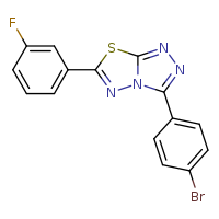 3-(4-bromophenyl)-6-(3-fluorophenyl)-[1,2,4]triazolo[3,4-b][1,3,4]thiadiazole
