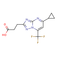 3-[5-cyclopropyl-7-(trifluoromethyl)-[1,2,4]triazolo[1,5-a]pyrimidin-2-yl]propanoic acid