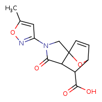 3-(5-methyl-1,2-oxazol-3-yl)-4-oxo-10-oxa-3-azatricyclo[5.2.1.0¹,?]dec-8-ene-6-carboxylic acid
