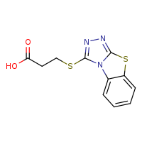 3-{7-thia-2,4,5-triazatricyclo[6.4.0.0²,?]dodeca-1(12),3,5,8,10-pentaen-3-ylsulfanyl}propanoic acid