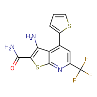 3-amino-4-(thiophen-2-yl)-6-(trifluoromethyl)thieno[2,3-b]pyridine-2-carboxamide