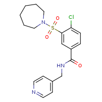3-(azepane-1-sulfonyl)-4-chloro-N-(pyridin-4-ylmethyl)benzamide