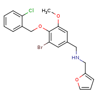 ({3-bromo-4-[(2-chlorophenyl)methoxy]-5-methoxyphenyl}methyl)(furan-2-ylmethyl)amine