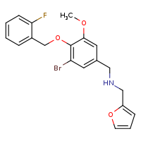 ({3-bromo-4-[(2-fluorophenyl)methoxy]-5-methoxyphenyl}methyl)(furan-2-ylmethyl)amine
