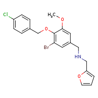 ({3-bromo-4-[(4-chlorophenyl)methoxy]-5-methoxyphenyl}methyl)(furan-2-ylmethyl)amine