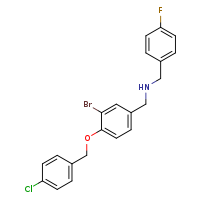 ({3-bromo-4-[(4-chlorophenyl)methoxy]phenyl}methyl)[(4-fluorophenyl)methyl]amine