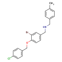 ({3-bromo-4-[(4-chlorophenyl)methoxy]phenyl}methyl)[(4-methylphenyl)methyl]amine