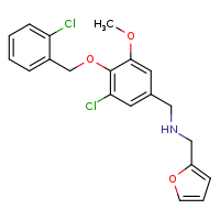 ({3-chloro-4-[(2-chlorophenyl)methoxy]-5-methoxyphenyl}methyl)(furan-2-ylmethyl)amine
