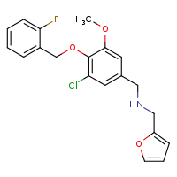 ({3-chloro-4-[(2-fluorophenyl)methoxy]-5-methoxyphenyl}methyl)(furan-2-ylmethyl)amine