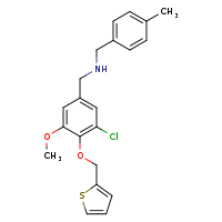 {[3-chloro-5-methoxy-4-(thiophen-2-ylmethoxy)phenyl]methyl}[(4-methylphenyl)methyl]amine