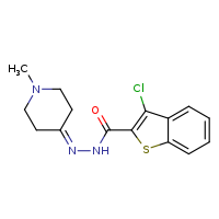 3-chloro-N'-(1-methylpiperidin-4-ylidene)-1-benzothiophene-2-carbohydrazide