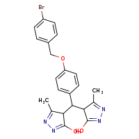 4-({4-[(4-bromophenyl)methoxy]phenyl}(3-hydroxy-5-methyl-4H-pyrazol-4-yl)methyl)-5-methyl-4H-pyrazol-3-ol