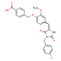4-(4-{[(4Z)-1-[(4-fluorophenyl)methyl]-2,5-dioxoimidazolidin-4-ylidene]methyl}-2-methoxyphenoxymethyl)benzoic acid