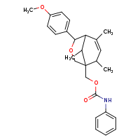 [4-(4-methoxyphenyl)-6,8,9-trimethyl-3-oxabicyclo[3.3.1]non-6-en-1-yl]methyl N-phenylcarbamate
