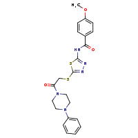 4-methoxy-N-(5-{[2-oxo-2-(4-phenylpiperazin-1-yl)ethyl]sulfanyl}-1,3,4-thiadiazol-2-yl)benzamide