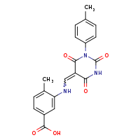 4-methyl-3-({[(5Z)-1-(4-methylphenyl)-2,4,6-trioxo-1,3-diazinan-5-ylidene]methyl}amino)benzoic acid