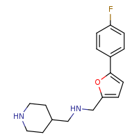 {[5-(4-fluorophenyl)furan-2-yl]methyl}(piperidin-4-ylmethyl)amine