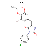 (5E)-5-[(3-bromo-4,5-diethoxyphenyl)methylidene]-3-(4-chlorophenyl)imidazolidine-2,4-dione