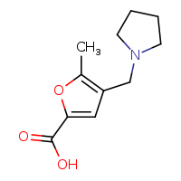5-methyl-4-(pyrrolidin-1-ylmethyl)furan-2-carboxylic acid
