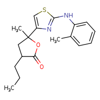 5-methyl-5-{2-[(2-methylphenyl)amino]-1,3-thiazol-4-yl}-3-propyloxolan-2-one