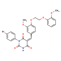 (5Z)-1-(4-bromophenyl)-5-({3-methoxy-4-[2-(2-methoxyphenoxy)ethoxy]phenyl}methylidene)-1,3-diazinane-2,4,6-trione