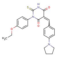 (5Z)-1-(4-ethoxyphenyl)-5-{[4-(pyrrolidin-1-yl)phenyl]methylidene}-2-sulfanylidene-1,3-diazinane-4,6-dione