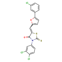 (5Z)-5-{[5-(3-chlorophenyl)furan-2-yl]methylidene}-3-(3,4-dichlorophenyl)-2-sulfanylidene-1,3-thiazolidin-4-one