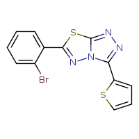6-(2-bromophenyl)-3-(thiophen-2-yl)-[1,2,4]triazolo[3,4-b][1,3,4]thiadiazole