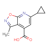 6-cyclopropyl-3-methyl-[1,2]oxazolo[5,4-b]pyridine-4-carboxylic acid