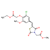 ethyl 2-(2-chloro-6-methoxy-4-{[(5E)-3-(2-methoxy-2-oxoethyl)-2,4-dioxo-1,3-thiazolidin-5-ylidene]methyl}phenoxy)acetate