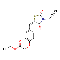 ethyl 2-(4-{[(5E)-2,4-dioxo-3-(prop-2-yn-1-yl)-1,3-thiazolidin-5-ylidene]methyl}phenoxy)acetate