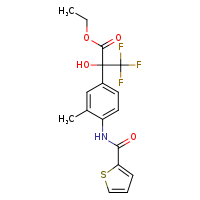 ethyl 3,3,3-trifluoro-2-hydroxy-2-[3-methyl-4-(thiophene-2-amido)phenyl]propanoate