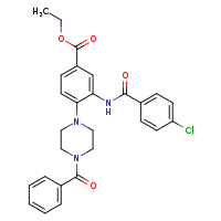 ethyl 4-(4-benzoylpiperazin-1-yl)-3-(4-chlorobenzamido)benzoate