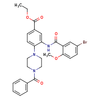 ethyl 4-(4-benzoylpiperazin-1-yl)-3-(5-bromo-2-methoxybenzamido)benzoate