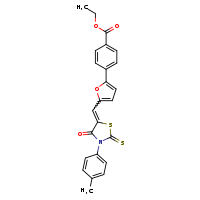 ethyl 4-(5-{[(5Z)-3-(4-methylphenyl)-4-oxo-2-sulfanylidene-1,3-thiazolidin-5-ylidene]methyl}furan-2-yl)benzoate
