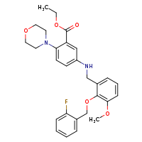 ethyl 5-[({2-[(2-fluorophenyl)methoxy]-3-methoxyphenyl}methyl)amino]-2-(morpholin-4-yl)benzoate