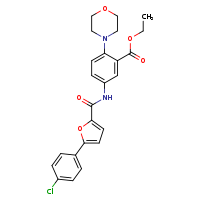ethyl 5-[5-(4-chlorophenyl)furan-2-amido]-2-(morpholin-4-yl)benzoate