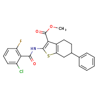 methyl 2-(2-chloro-6-fluorobenzamido)-6-phenyl-4,5,6,7-tetrahydro-1-benzothiophene-3-carboxylate