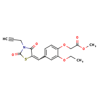 methyl 2-(4-{[(5Z)-2,4-dioxo-3-(prop-2-yn-1-yl)-1,3-thiazolidin-5-ylidene]methyl}-2-ethoxyphenoxy)acetate