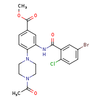 methyl 4-(4-acetylpiperazin-1-yl)-3-(5-bromo-2-chlorobenzamido)benzoate