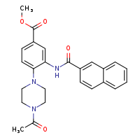 methyl 4-(4-acetylpiperazin-1-yl)-3-(naphthalene-2-amido)benzoate