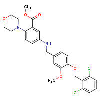 methyl 5-[({4-[(2,6-dichlorophenyl)methoxy]-3-methoxyphenyl}methyl)amino]-2-(morpholin-4-yl)benzoate