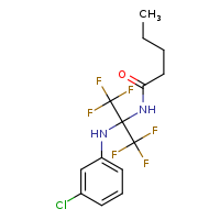 N-{2-[(3-chlorophenyl)amino]-1,1,1,3,3,3-hexafluoropropan-2-yl}pentanamide