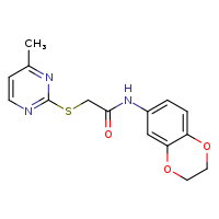 N-(2,3-dihydro-1,4-benzodioxin-6-yl)-2-[(4-methylpyrimidin-2-yl)sulfanyl]acetamide