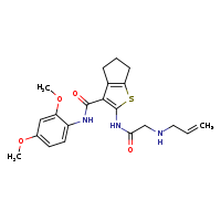 N-(2,4-dimethoxyphenyl)-2-[2-(prop-2-en-1-ylamino)acetamido]-4H,5H,6H-cyclopenta[b]thiophene-3-carboxamide
