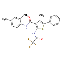 N-(2,4-dimethylphenyl)-4-methyl-5-phenyl-2-(2,2,2-trifluoroacetamido)thiophene-3-carboxamide