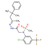 N-[2-chloro-5-(trifluoromethyl)phenyl]-N-({N'-[(2E)-4-methyl-4-phenylpentan-2-ylidene]hydrazinecarbonyl}methyl)methanesulfonamide